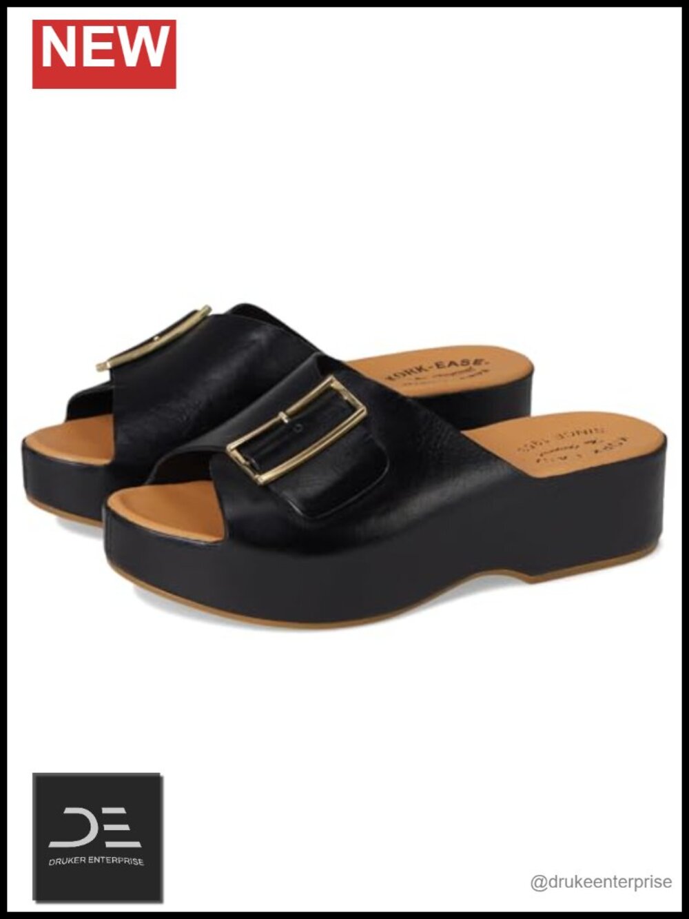 Cushioned Platform Sandals Round Toe Microfiber Footbed